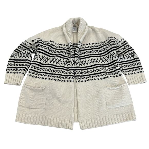 We Norwegians Open Cardigan Sweater Size S Wool & Cashmere Knit Ivory White - Picture 1 of 6